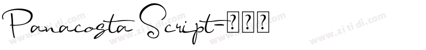 Panacosta Script字体转换 Panacosta Script字体转换